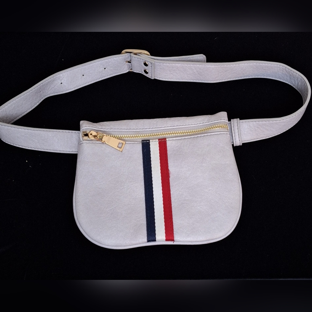 MODA LUXE GRAY BELT BAG- VEGAN LEATHER